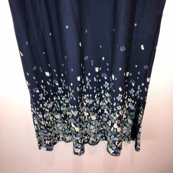 Pure J Jill Womens Large Blue Short Sleeve V Neck Modal Blend Maxi Dress Size L - Picture 5 of 10